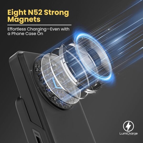LumiCharge Magnetic Wireless Charging Station - 10000mAh Power Bank - Image 6