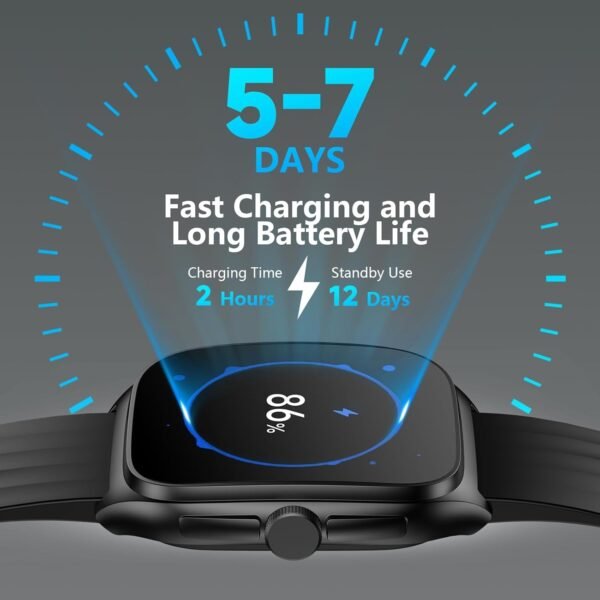 SOUYIE Smart Watch with SOS, 1.85" AMOLED Display Fitness Tracker, - Image 4